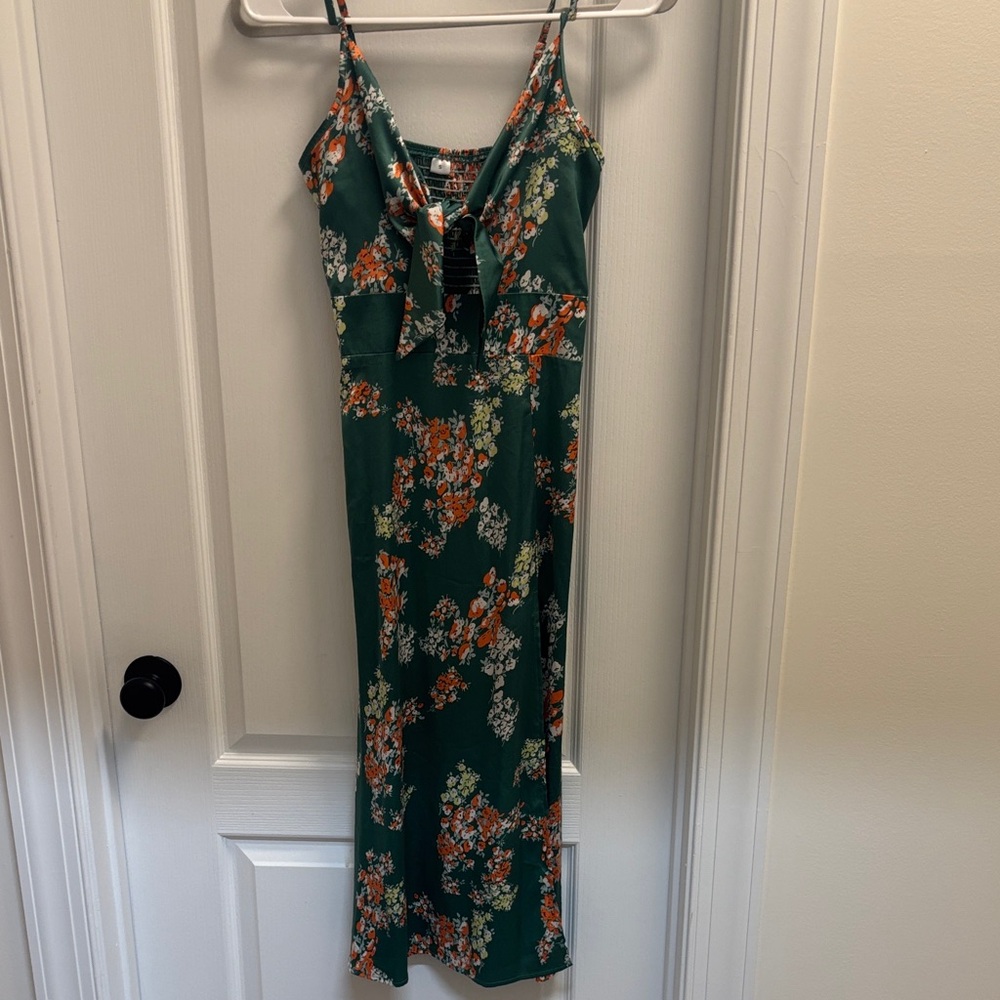 Floral Green Maxi Dress